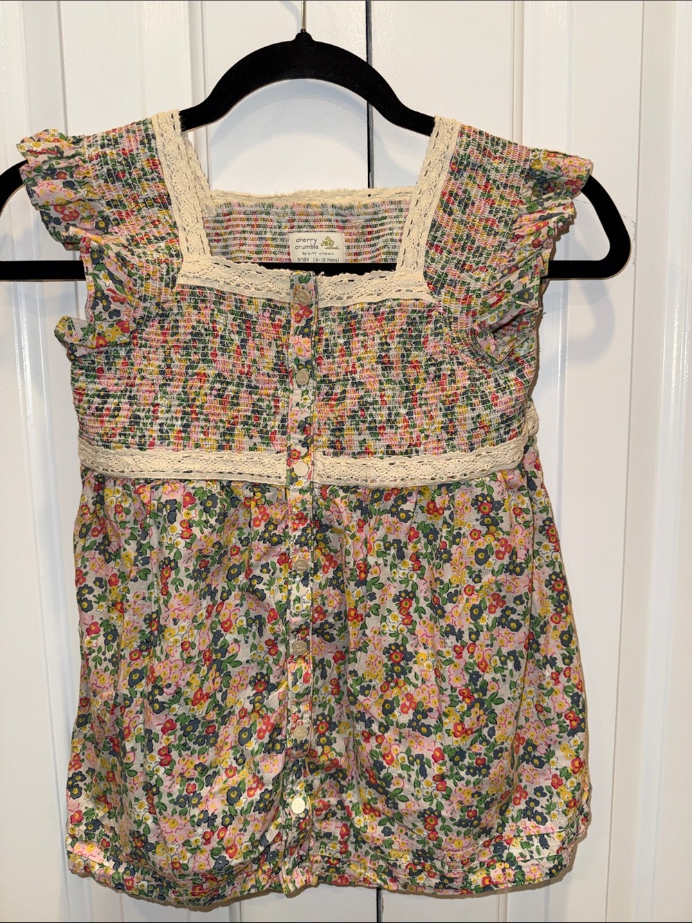 Kids Floral Smocked Casual Dress - Multicolor